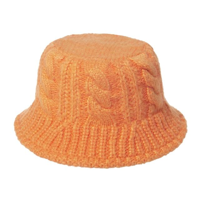 Knitted Bucket Hat-Bucket Hats-Arimonz-Orange-Arimonz