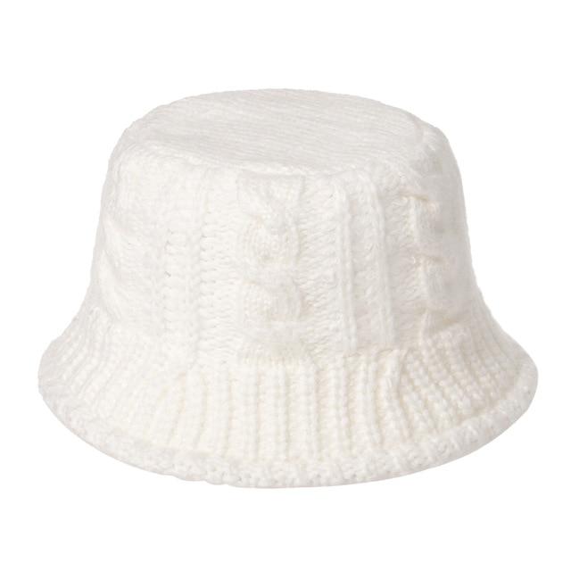 Knitted Bucket Hat-Bucket Hats-Arimonz-White-Arimonz