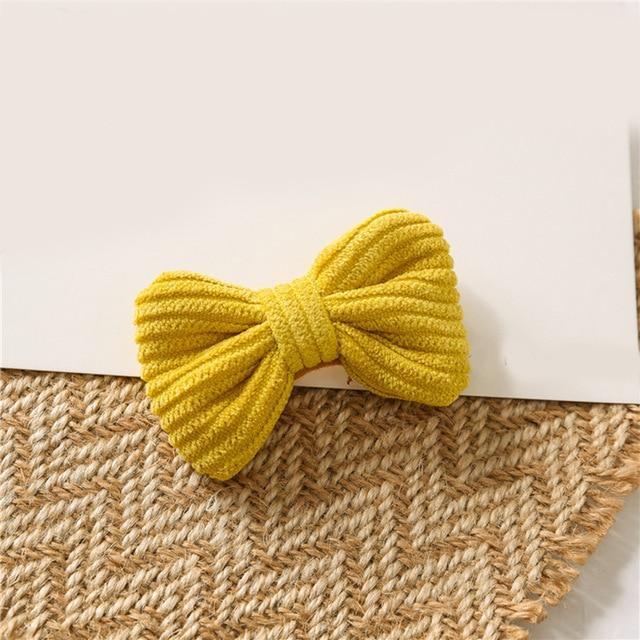 Knotted Bow Hairpin-Hair Accessories-Arimonz-Yellow-Arimonz