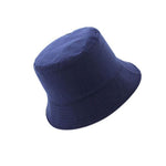 Ladies Bucket Hat Women Summer Sunscreen Panama Hat Fisherman Cap-Bucket Hats-Arimonz-Navy and black-Arimonz