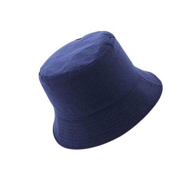 Ladies Bucket Hat Women Summer Sunscreen Panama Hat Fisherman Cap-Bucket Hats-Arimonz-Navy and black-Arimonz