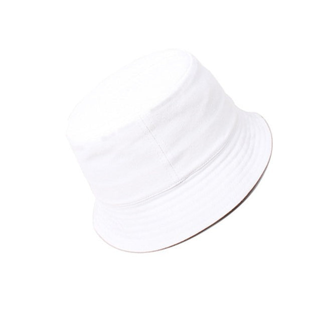 Ladies Bucket Hat Women Summer Sunscreen Panama Hat Fisherman Cap-Bucket Hats-Arimonz-White and White-Arimonz