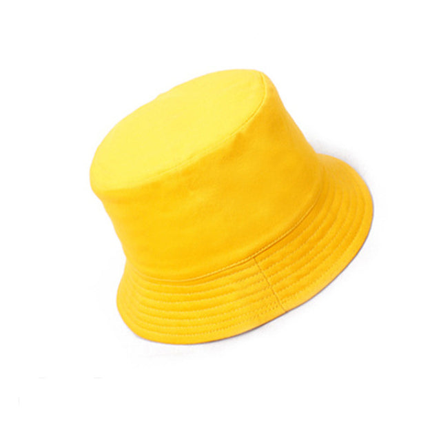 Ladies Bucket Hat Women Summer Sunscreen Panama Hat Fisherman Cap-Bucket Hats-Arimonz-Yellow and Plaid-Arimonz