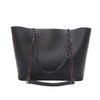 Ladies Chain Shoulder Bag-Handbags-Arimonz-Black-Arimonz