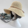 Ladies Sun Hat For Women Bowknot Raffia Straw Hat Foldable Summer Hat-Summer Hats-Arimonz-Arimonz