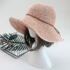 Ladies Sun Hat For Women Bowknot Raffia Straw Hat Foldable Summer Hat-Summer Hats-Arimonz-lotus root powder-Arimonz