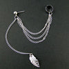 Leaf Tassel Earrings For Women Fashionable Personality Metal Ear Clip-Earrings-Arimonz-Arimonz