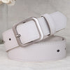 Leather Belt for Women Square Pin Buckle Black Belts for Jeans Pants-Belts-Arimonz-A2-3.2cm/1.25inches-Arimonz