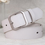 Leather Belt for Women Square Pin Buckle Black Belts for Jeans Pants-Belts-Arimonz-A2-3.2cm/1.25inches-Arimonz