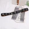Leather Belts Women Black Fashion Gothic Metal Chain High Waist Belts-Belts-Arimonz-Arimonz
