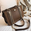 Leather Gianna Handbag Metal Chain Tote For Women-Handbags-Arimonz-Brown-Arimonz
