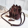 Leather Mini Crossbody Handbags Selena Bucket Bag For Women-Handbags-Arimonz-Coffee-Arimonz