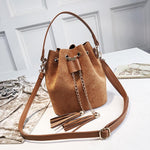 Leather Mini Crossbody Handbags Selena Bucket Bag For Women-Handbags-Arimonz-Arimonz