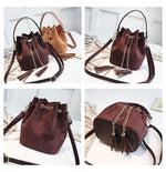 Leather Mini Crossbody Handbags Selena Bucket Bag For Women-Handbags-Arimonz-Arimonz