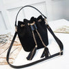 Leather Mini Crossbody Handbags Selena Bucket Bag For Women-Handbags-Arimonz-Black-Arimonz