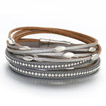 Leather Multi Layer Wrap Bracelets-Braceletes-Arimonz-Silver-Arimonz