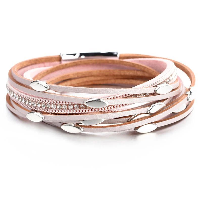 Leather Multi Layer Wrap Bracelets-Braceletes-Arimonz-Arimonz