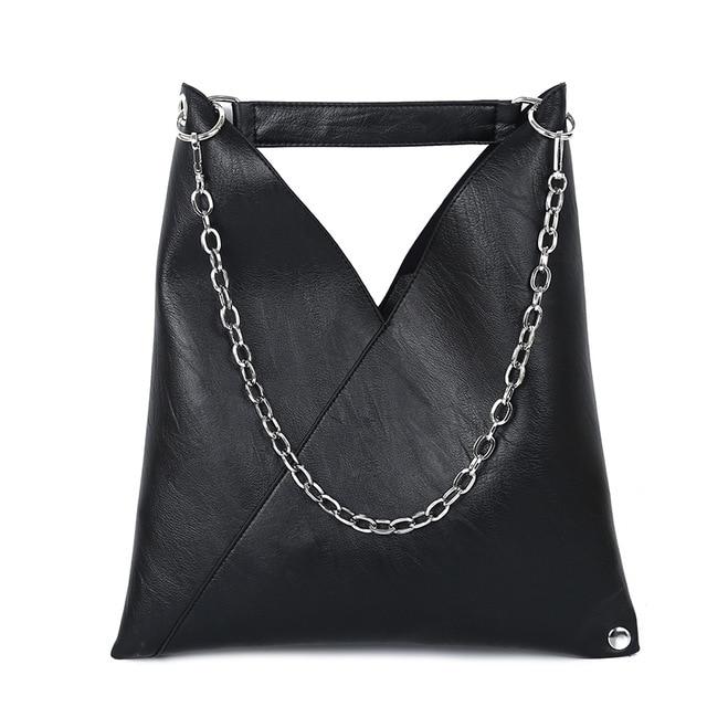 Leather Tote and Shoulder Bag-Handbags-Arimonz-Black-Arimonz