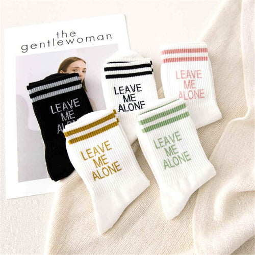 Leave Me Alone Cotton Socks-Socks & Tights-Arimonz-Arimonz