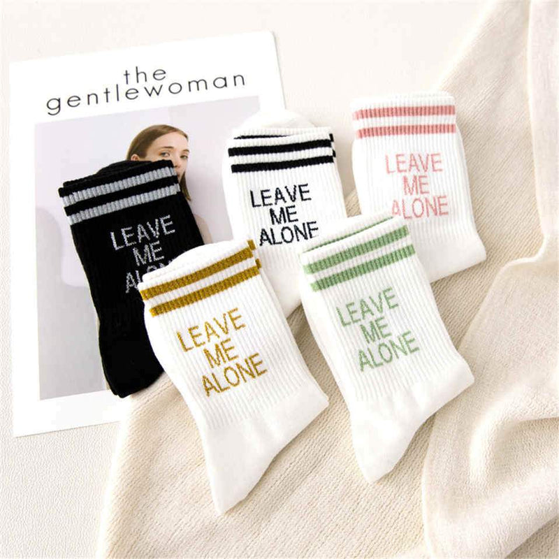 Leave Me Alone Cotton Socks-Socks & Tights-Arimonz-Arimonz