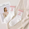 Leave Me Alone Cotton Socks-Socks & Tights-Arimonz-White & Red-Arimonz