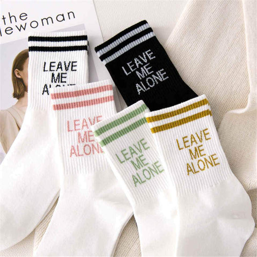 Leave Me Alone Cotton Socks-Socks & Tights-Arimonz-Arimonz