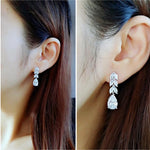 Leave & Water Drop Earrings Fashionable Earrings for Women-Earrings-Arimonz-Arimonz