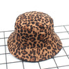 Leopard Print Bucket Hat Reversible Hat Outdoor Travel Cap-Bucket Hats-Arimonz-D leopard brown-Arimonz
