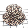 Leopard Print Bucket Hat Reversible Hat Outdoor Travel Cap-Bucket Hats-Arimonz-D leopard Khaki-Arimonz