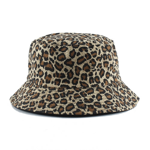 Leopard Print Bucket Hat Reversible Hat Outdoor Travel Cap-Bucket Hats-Arimonz-Arimonz