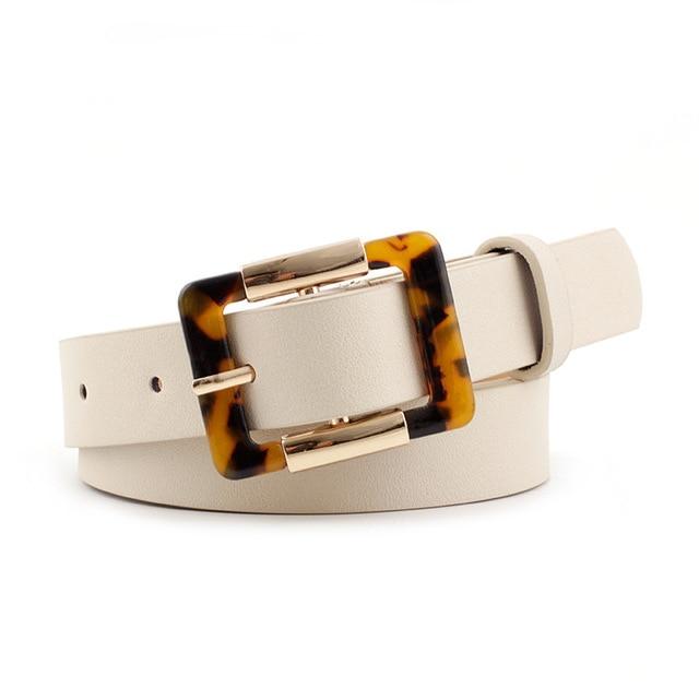 Leopard Print Buckle Belt-Belts-Arimonz-Beige-Square-Arimonz