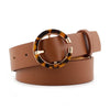 Leopard Print Buckle Belt-Belts-Arimonz-Brown-Circle-Arimonz