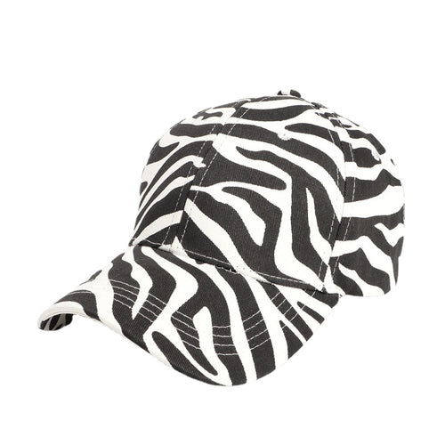 Leopard Print Zebra Print Baseball Animal Print Sun Hat Adjustable Cap-Women's Caps-Arimonz-Arimonz