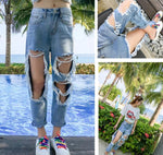 Light Blue Ripped Straight Jean-Straight Jeans-Arimonz-Arimonz