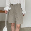 Linen Shorts Wide Leg Summer Shorts Woman High Waist Shorts Streetwear-Shorts-Arimonz-Arimonz