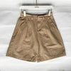 Linen Shorts Wide Leg Summer Shorts Woman High Waist Shorts Streetwear-Shorts-Arimonz-khaki-S-Arimonz