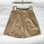 Linen Shorts Wide Leg Summer Shorts Woman High Waist Shorts Streetwear-Shorts-Arimonz-khaki-S-Arimonz