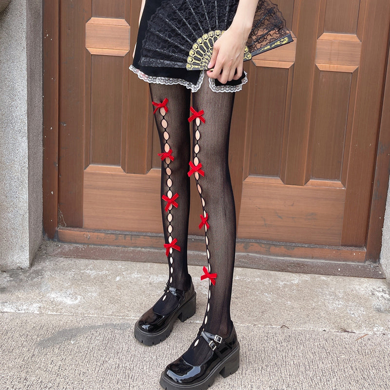 Lingerie Lace Women Tights Stockings Style Lolita Thigh High Stocking-Socks & Tights-Arimonz-Arimonz