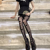 Lingerie Lace Women Tights Stockings Style Lolita Thigh High Stocking-Socks & Tights-Arimonz-Black Velvet Bow 2-Arimonz