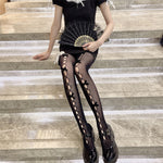 Lingerie Lace Women Tights Stockings Style Lolita Thigh High Stocking-Socks & Tights-Arimonz-Black Velvet Bow 2-Arimonz