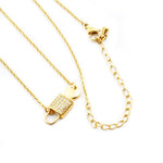 Lock And Key Pendant Necklace for Women-Necklaces-Arimonz-Gold-Arimonz