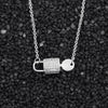 Lock And Key Pendant Necklace for Women-Necklaces-Arimonz-Silver-Arimonz