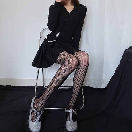 Lolita Stockings Style Fishnet Tights Different Pattern Tights-Socks & Tights-Arimonz-Arimonz