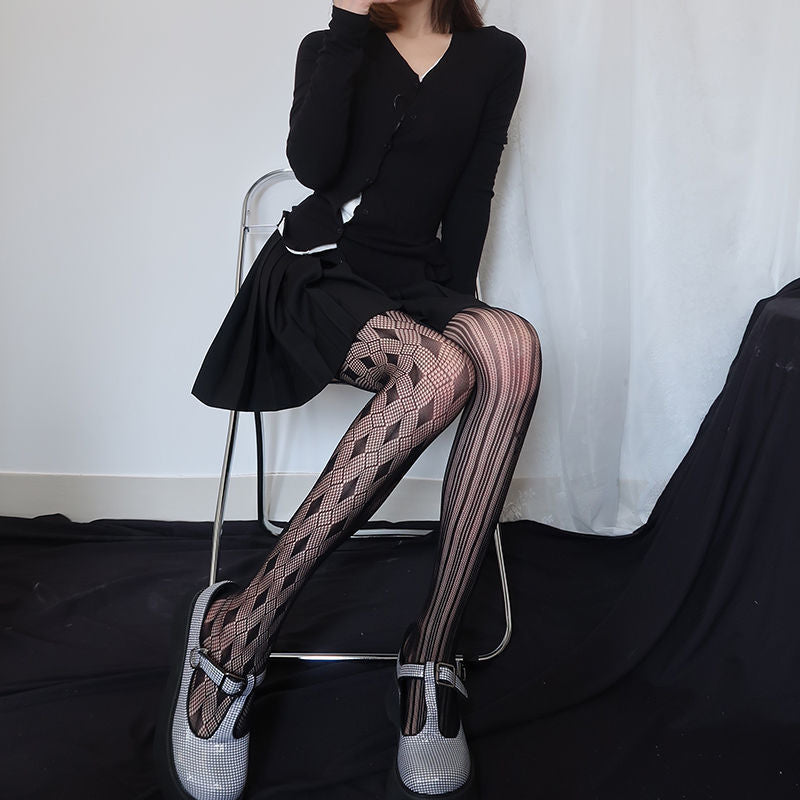 Lolita Stockings Style Fishnet Tights Different Pattern Tights-Socks & Tights-Arimonz-Arimonz