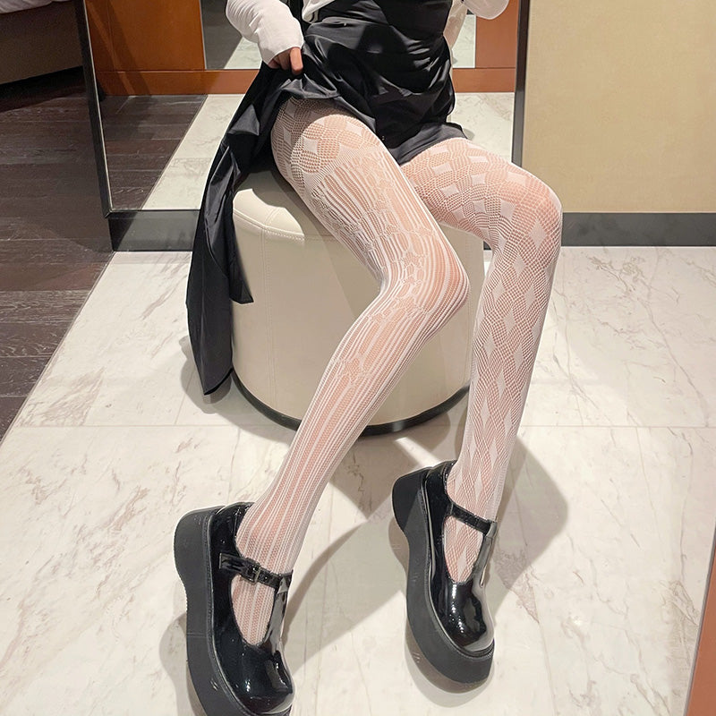Lolita Stockings Style Fishnet Tights Different Pattern Tights-Socks & Tights-Arimonz-Arimonz