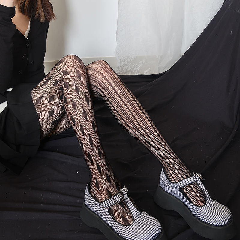 Lolita Stockings Style Fishnet Tights Different Pattern Tights-Socks & Tights-Arimonz-Arimonz