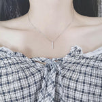 Long Cube Fine Jewelry for Women Minimalist Necklace for Women-Necklaces-Arimonz-Arimonz