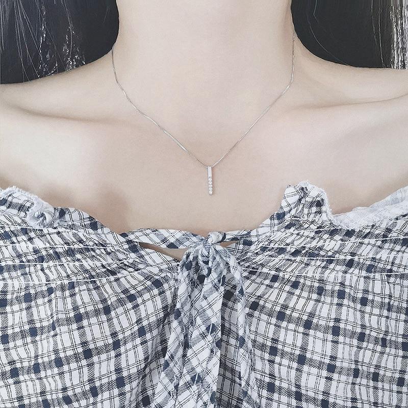 Long Cube Fine Jewelry for Women Minimalist Necklace for Women-Necklaces-Arimonz-Arimonz