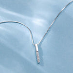 Long Cube Fine Jewelry for Women Minimalist Necklace for Women-Necklaces-Arimonz-Arimonz