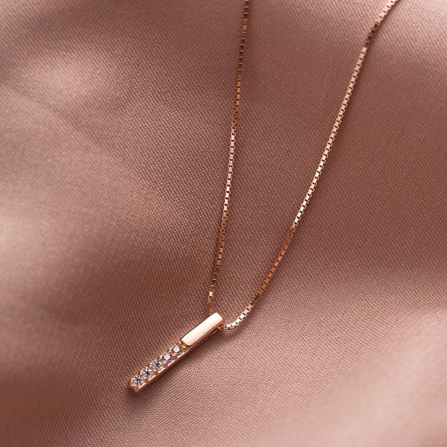 Long Cube Fine Jewelry for Women Minimalist Necklace for Women-Necklaces-Arimonz-White-Arimonz